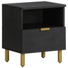 Ngbanda Nachttisch Schwarz 40x33x46cm (Holz entworfen)