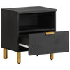 Ngbanda Nachttisch Schwarz 40x33x46cm (Holz entworfen)