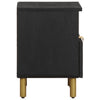 Ngbanda Nachttisch Schwarz 40x33x46cm (Holz entworfen)