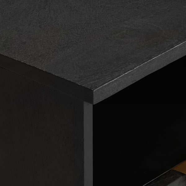Ngbanda Nachttisch Schwarz 40x33x46cm (Holz entworfen)