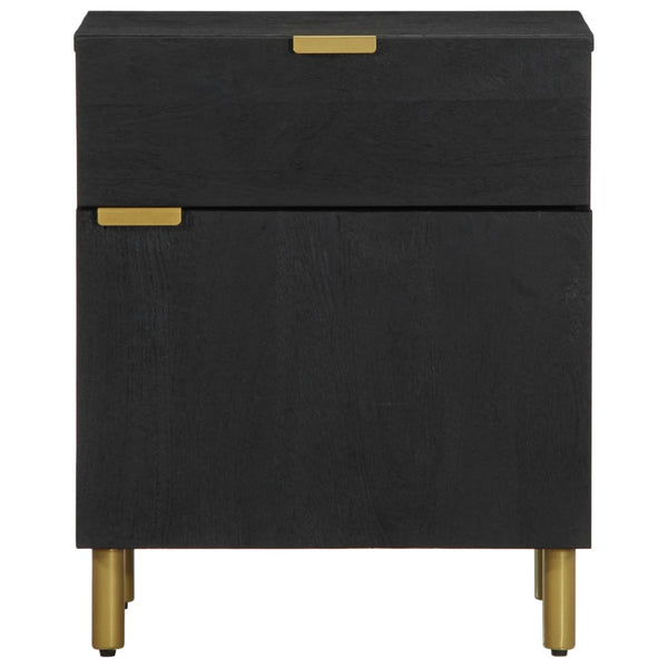 Musta yöpöytäkaappi Tostain 50x33x60cm (puinen)