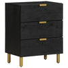 Nachtschrank Brancu 50x33x62cm (Holz) Schwarz