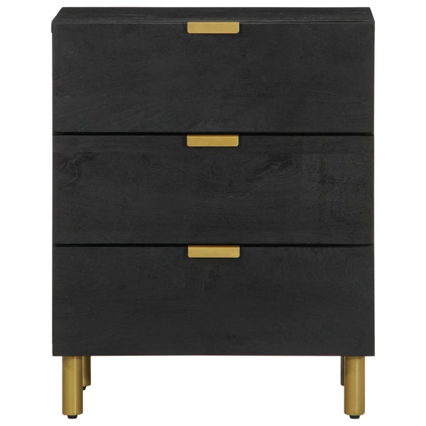 Nachtschrank Brancu 50x33x62cm (Holz) Schwarz