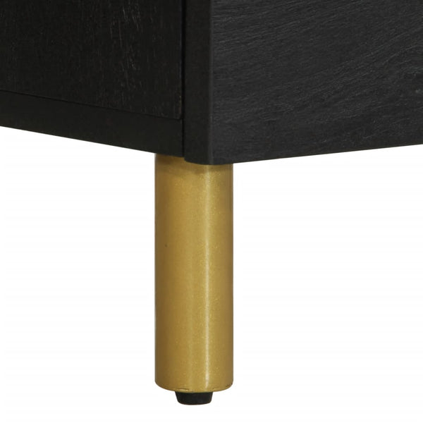 Nachtschrank Brancu 50x33x62cm (Holz) Schwarz