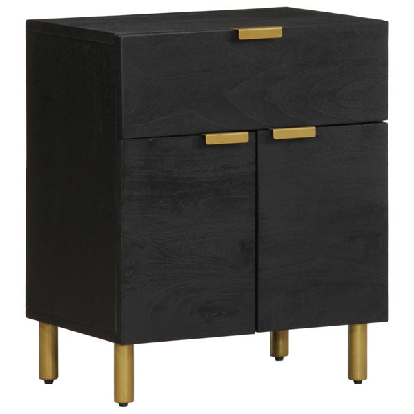 Nachttisch Mustapha 50x33x60cm, schwarz (Holz)