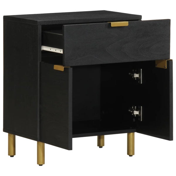 Nachttisch Mustapha 50x33x60cm, schwarz (Holz)