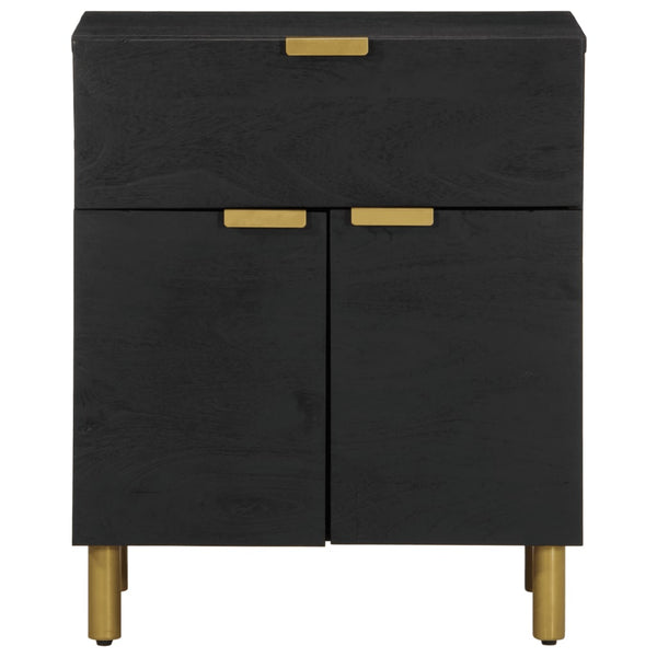 Nachttisch Mustapha 50x33x60cm, schwarz (Holz)