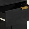 Nachttisch Mustapha 50x33x60cm, schwarz (Holz)