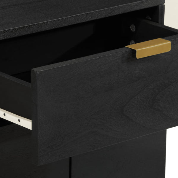 Nachttisch Mustapha 50x33x60cm, schwarz (Holz)