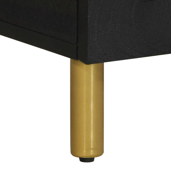 Nachttisch Mustapha 50x33x60cm, schwarz (Holz)