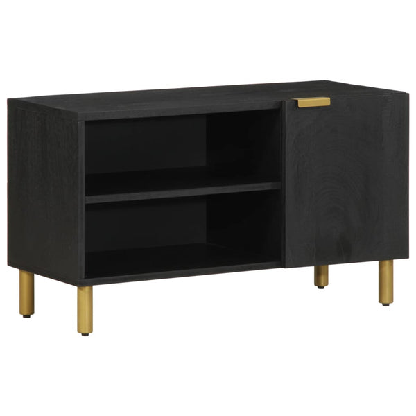 Schwarzer TV-Schrank Catiana 80x33x46cm (Holz)