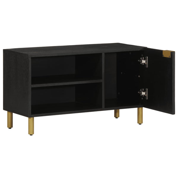 Schwarzer TV-Schrank Catiana 80x33x46cm (Holz)
