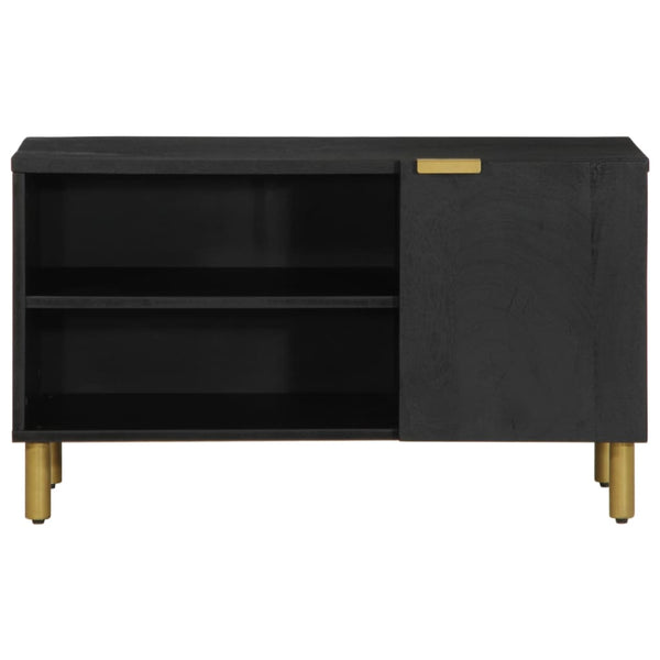 Schwarzer TV-Schrank Catiana 80x33x46cm (Holz)