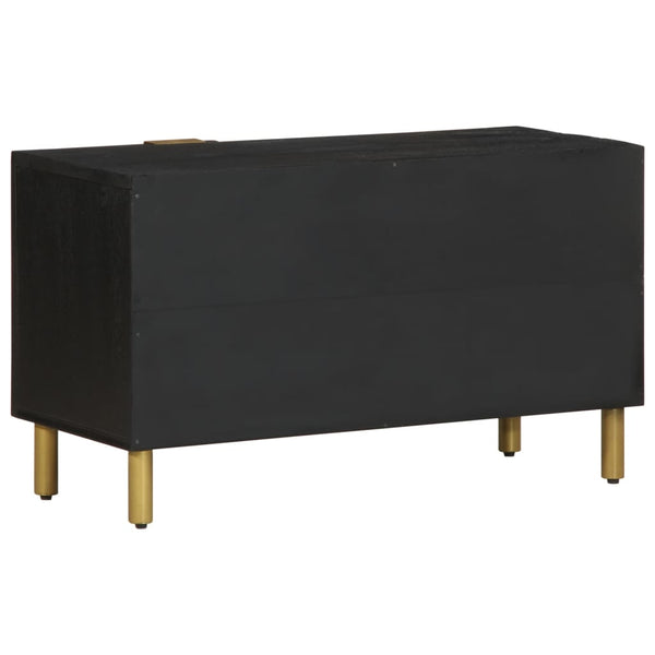 Schwarzer TV-Schrank Catiana 80x33x46cm (Holz)