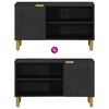 Schwarzer TV-Schrank Catiana 80x33x46cm (Holz)