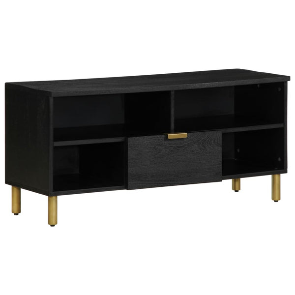 Schwarzer TV-Schrank Barnova 100x33x46cm (Holz)