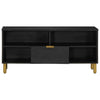 Schwarzer TV-Schrank Barnova 100x33x46cm (Holz)