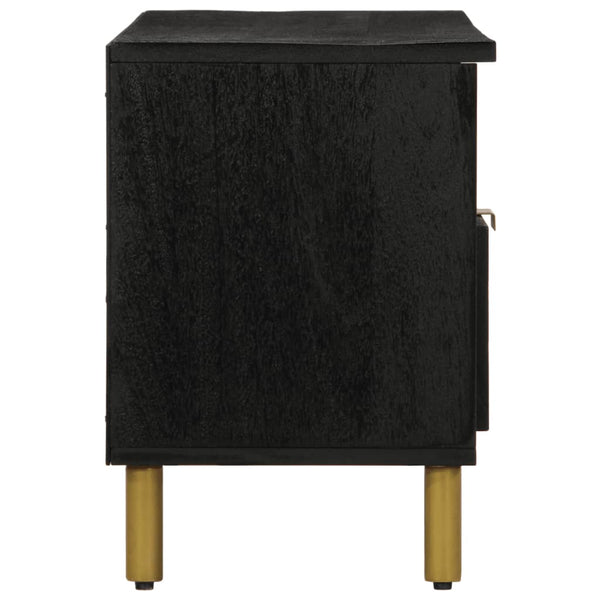 Schwarzer TV-Schrank Barnova 100x33x46cm (Holz)