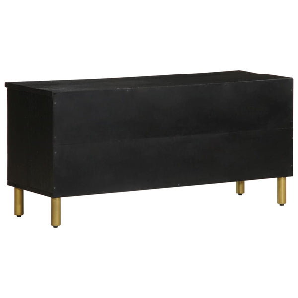 Schwarzer TV-Schrank Barnova 100x33x46cm (Holz)