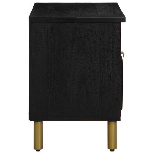 Schwarzer TV-Schrank Brandyn 80x33x46cm (Holz)