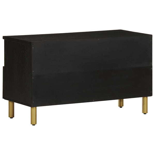 Schwarzer TV-Schrank Brandyn 80x33x46cm (Holz)