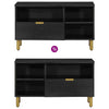 Schwarzer TV-Schrank Brandyn 80x33x46cm (Holz)