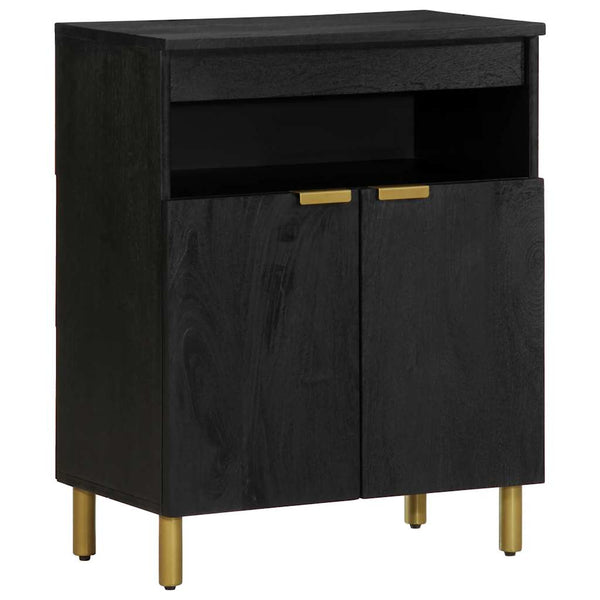 Schwarze Kommode Slobodan 60x33x75cm (konstruiertes Holz)