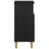 Schwarze Kommode Slobodan 60x33x75cm (konstruiertes Holz)