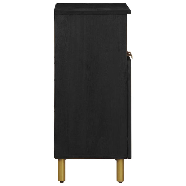 Schwarze Kommode Slobodan 60x33x75cm (konstruiertes Holz)