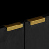 Schwarze Kommode Slobodan 60x33x75cm (konstruiertes Holz)