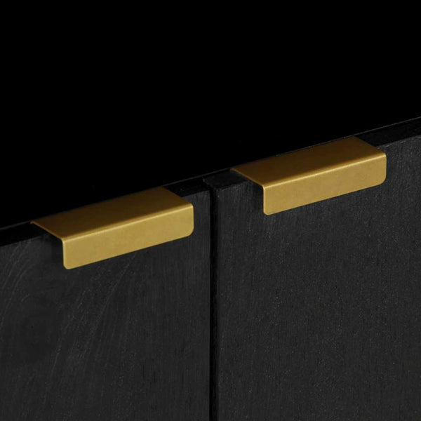 Schwarze Kommode Slobodan 60x33x75cm (konstruiertes Holz)