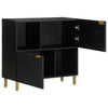 Schwarzes Sideboard Lautentiu 80x33x75cm (Holz)