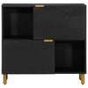 Schwarzes Sideboard Lautentiu 80x33x75cm (Holz)