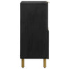 Schwarzes Sideboard Lautentiu 80x33x75cm (Holz)