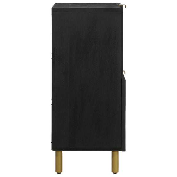 Schwarzes Sideboard Lautentiu 80x33x75cm (Holz)
