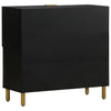 Schwarzes Sideboard Lautentiu 80x33x75cm (Holz)