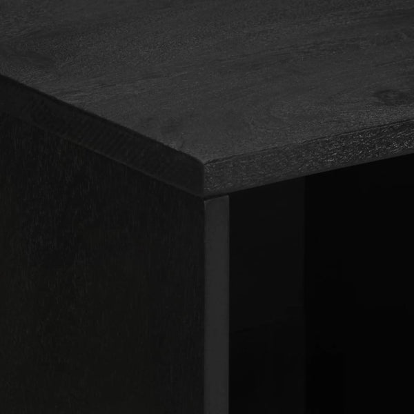 Schwarzes Sideboard Lautentiu 80x33x75cm (Holz)
