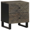 Nachttisch Birceanu 40x33x46cm schwarz (Mangoholz)