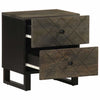Nachttisch Birceanu 40x33x46cm schwarz (Mangoholz)