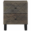 Nachttisch Birceanu 40x33x46cm schwarz (Mangoholz)