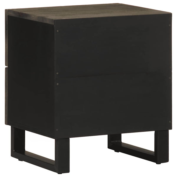 Nachttisch Birceanu 40x33x46cm schwarz (Mangoholz)