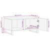 Schwarzer Couchtisch Latrina 80x50x40cm (Mangoholz)