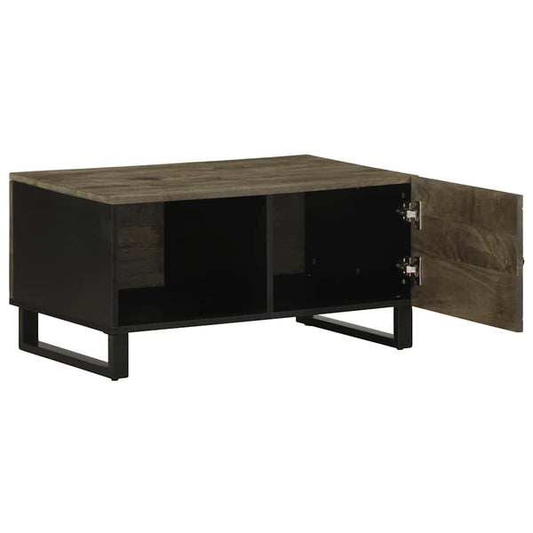 Schwarzer Couchtisch Latrina 80x50x40cm (Mangoholz)