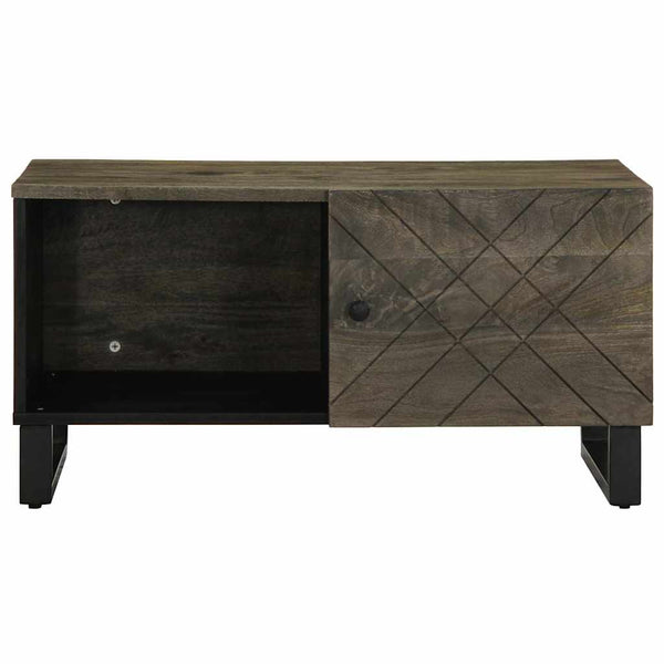Schwarzer Couchtisch Latrina 80x50x40cm (Mangoholz)