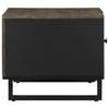 Schwarzer Couchtisch Latrina 80x50x40cm (Mangoholz)