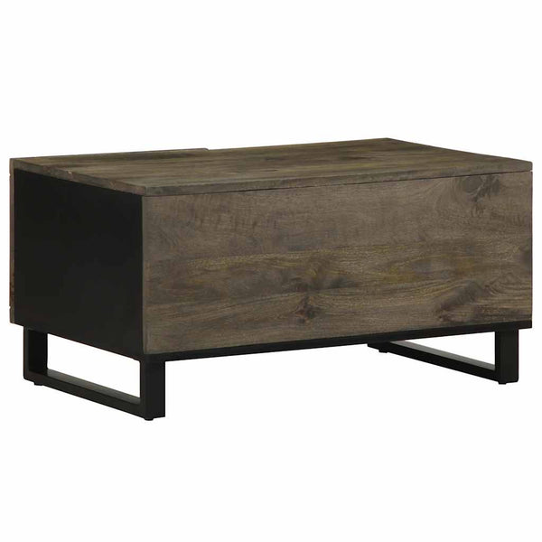 Schwarzer Couchtisch Latrina 80x50x40cm (Mangoholz)