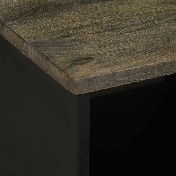 Schwarzer Couchtisch Latrina 80x50x40cm (Mangoholz)