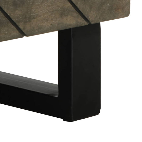 Schwarzer Couchtisch Latrina 80x50x40cm (Mangoholz)