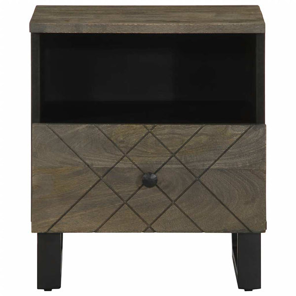 Nachttisch Ulya Schwarz 40x33x46cm (Mangoholz)