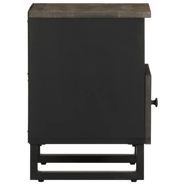 Nachttisch Ulya Schwarz 40x33x46cm (Mangoholz)